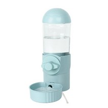 강아지 자동 급식기 500ml Home Dog Cat Automatic Feeder Bottle Portable Durable Cage Hanging Birds US, 02 파란