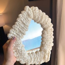 우레탄폼 폼미러 폼거울 DIY 키트 구름 물결 빈티지 인테리어 탁상 거울 만들기 KIT, 노프레임 타원형