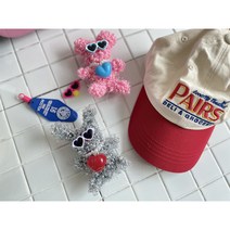 자체제작 반짝뽀글이 똘끼 인형 아이폰 갤럭시 스트랩 키링, 빤짝이 하양이