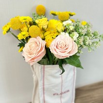 최애컬러 생화 꽃배달 꽃정기구독, 컬러선택: 옐로우, 최애컬러(소형)