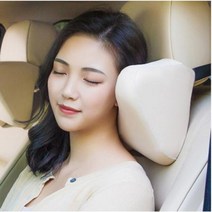 마이코지카 차량용 목쿠션 헤드레스트 목베개 머리 받침대 메모리폼 gv70 gv80 테슬라, 브라운