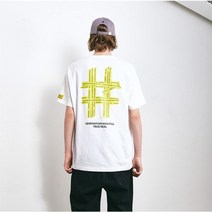 (빈트릴) (대구신세계)테이핑 해시태그 반팔 티셔츠 7color (BA212TS004) 168636, 퍼플(LP), 21.S(90)