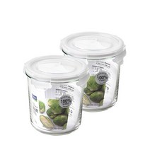 글라스락 클래식 화이트에디션 원형 도어포켓 720ml 2조 세트, 없음