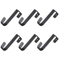 오마이남친 감성 도어 후크, 6개 세트, 블랙