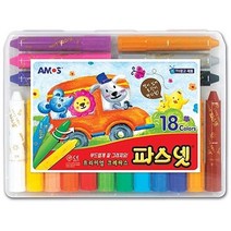 수성 크레파스 손에 묻지않는 크래파스 18색 유치원, 1개, 1개
