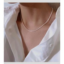 Cogot 순은 목걸이 안개꽃 목걸이 쇄골 체인