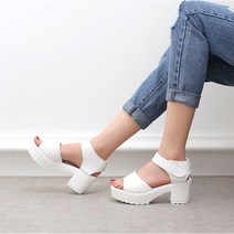 SUSU E4D 여자 통굽 샌들 2컬러 1개