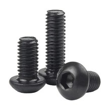 M1.6 블랙 100개 육각 소켓 트러스 헤드 볼트 ISO7380 둥근 머리 나사 Grade 10.9, M1.6 (100개), 10mm