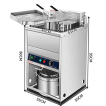 업소용 대용량 전기 프라이기 치킨 튀김용 [문의], 50L 단기통 380V  10KW [닭8마리]