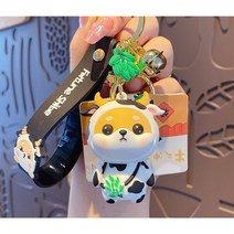 이카이즈 시바견 12띠키링 피규어 자동차 키홀더 가방고리 열쇠고리, 소띠, 1개