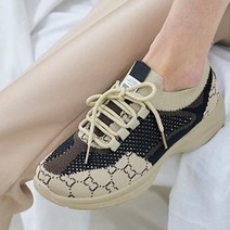 가볍고 발편한 볼넓은 니트 슬립온 여성 캐주얼 운동화 중년여성 엄마신발 3cm