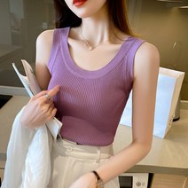 화이트 나시 이너 여름 아우터 슬림 민소매 탑