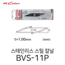 NT커터 BVS-11P 스테인리스 스틸 칼날 커터칼날
