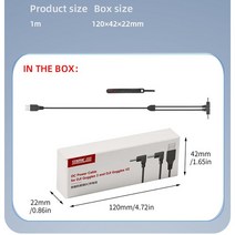 DJI AVATA 액세서리 FPV Traverser 비행 고글 PVC 소재 양방향 전송 충전 케이블, 01 Black