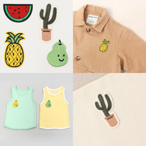 소잉데일리] 봉제식 와펜 모음_ 캐쥬얼 동물 과일 등 다양한 디자인, 수박 72873, 01. 봉제식 과일 1600