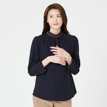 여성 하프넥 링클 오피스 블라우스 LFWSM201_[2컬러]