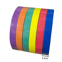 테이프볼 테이프공 타로카드 보드게임 만들기 크리에이티브 스티커 볼 테이프 6 개 다채로운 장식 장난감, 03 2.4cm B