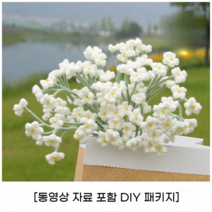 코바늘 사계절 손 뜨개질 DIY 취미키트 꽃 다발 태교 니트 왕초보 만들기 세트, 11 안개꽃 DIY패기지+상자포함