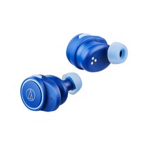 [일본정품]Audio-Technica 오디오 테크니카 풀 무선 이어폰 블루투스 최대 약 21시간 재생 향상된 통화 품질 IPX5/7 저지연 모드, 블루