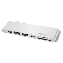 버바팀 듀얼 TYPE C+ HDMI 차징 허브 65601, 실버
