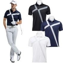 타이틀리스트 반팔 남성 비대칭 패널 셔츠 2022 SS