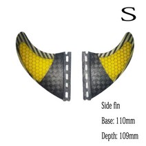 서핑보드 서핑 방향타 보드 꼬리 지느러미 2 개 전면 유리 섬유 롱 측면 BiLong FUT 두 핀, 오렌지2