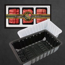 PP 갈비트레이 1kg 100개 일회용 정육포장용기 명절 고기선물세트 포장배달, 1kg 검정 100개
