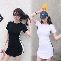 ♣}그랜드√몰:_페타냐 옆 굵은줄 라인 미니 원피스 200521/»æ원피스#롱원피스#스트라이프