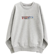 포케이 워싱턴 맨투맨 남녀공용 특양면 오버핏