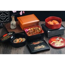 장어덮밥그릇 일본 덮밥 도시락 사각 통 덮밥 케이스, 타입 F, 1개