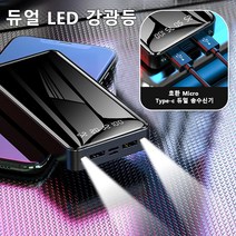 녹색잎 LED고속 보조배터리 대용량 휴대용배터리 20000mAh 자체 램프 전량 디스플레이