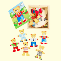 옷갈아입히기 곰돌이 옷갈아입히기 원목옷입히기