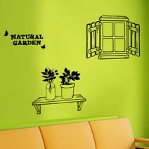 큐데코 셀프인테리어 포인트스티커, 스위트가든-14 - 블랙