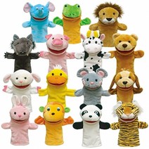 No130/통통이 구연동화 동물구성 15종택1 손인형, 곰