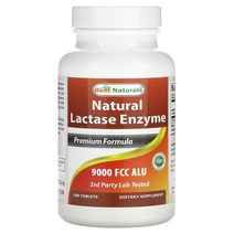Best Naturals 천연 락타아제 효소 9 000 FCC ALU 180정