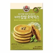 CJ제일제당 홈베이킹 녹차맛 찹쌀호떡믹스 아이들간식 아이들간식 쿠키 와플 식빵 만들기 400 g, 1세트