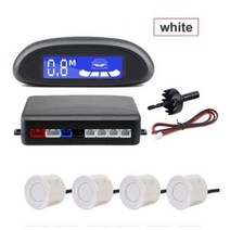 후측방경보 차선이탈경고장치 자동차 자동 주차 LED 레이더 센서 4 개 포함 백업 레이더 모니터 감지기 시스템 백라이트 디스플레이, WHITEaliexpress