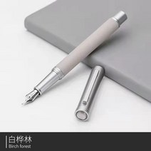 브랜드 정품 진실하다 홍전 Hongdian 1850 black birch forest 블랙 버치 포레스트 만년필, 화이트, 0.4