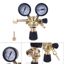 0-4500 PSI 전달 압력 장비가있는 질소 조절기 황동 입구 출구 연결 게이지 M05 21 DROPSHIP, 기본