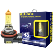 차량용 할로겐 안개등 옐로우 H8 (1 Set), 2개입, YELLOW