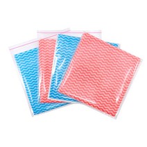 KP 물결행주 (1P포장) 인견행주 행사용 홍보용 판촉용, 블루 대(38x38cm) 완포장