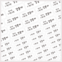 더굿데이 초등학생 방수 네임스티커 혼합 2줄 세트, 9-3초등네임_심플5종_방수투명지