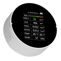 미세먼지측정기 실내 공기질 휴대용 측정기 Tuya-AQI 온도 습도 측정기 다기능 대기질 검출기 PM2.5 TVOC, 04 W-No WiFi