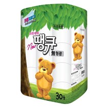 땡큐 무형광 NEW땡큐 3겹 데코 화장지 (30롤) 휴지, 1개