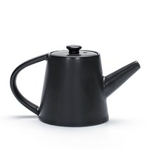 Zhijing 찻 주전자 단일 냄비 홈 필터 차 일본어 세라믹 검은 흰색 작은 차에 대한(Black), 1000ml, 검은색