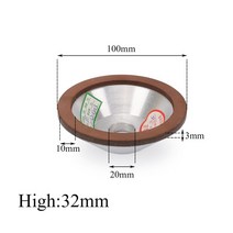 그라인더 휠 날 공구75/100/125/150mm 다이아몬드 그라인딩 휠 수지 본드 원형 숫돌 그라인더 카바이드 금, 05 100x20x10x3mm Red_06 240