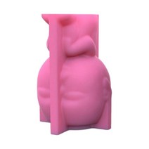 실리콘 주조 만들기 촛불 만들기 실리콘 주조 3d 수지 공예 펜 연필 홀더 꽃 냄비 수지 주조 도구, 8cmx7.5cmx10.5cm, 분홍색
