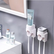 치약 자동 짜개 디스펜서 욕실 튜브링거 걸이 홀더 부착식 자동 치약디스펜서, 화이트