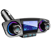 차량용 블루투스 무선카팩 핸즈프리 무선 블루투스 FM 송신기 Aux 변조기 자동차 키트 자동차 오디오 MP3 플레이어 듀얼 USB 충전기 자동차 액세서리, 보여진 바와 같이, 하나
