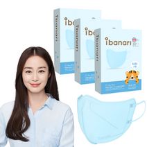 아이바나리 페이스마스크 S, 10개입, 3개, 스카이 블루